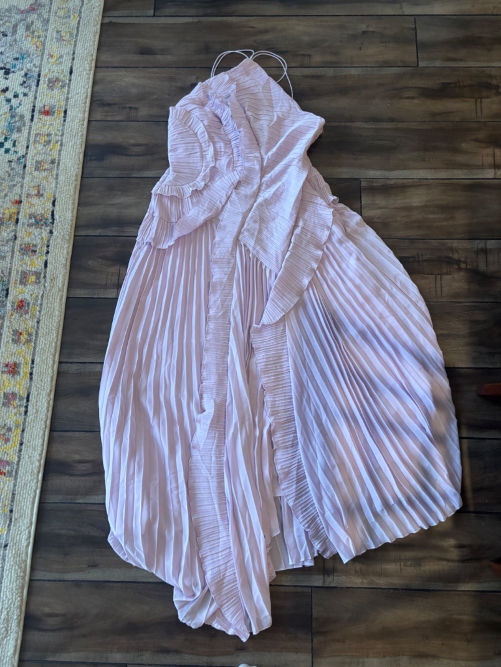 Lavender One-Shoulder Ruffled Maxi Dress - Picture 2 of 3